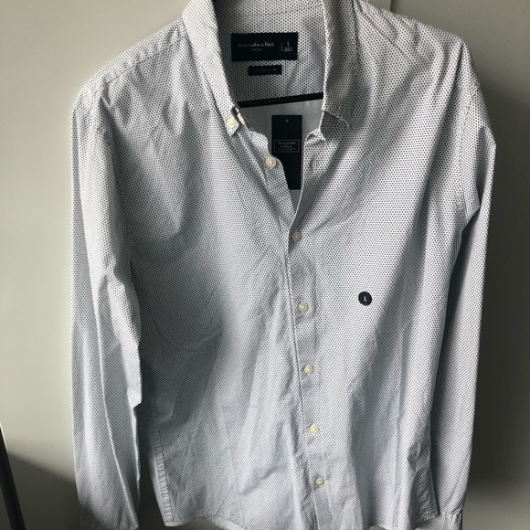 NWT Abercrombie Shirt Sz L Super Slim - Picture 3 of 5